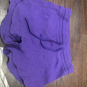 Purple Knit Shorts
